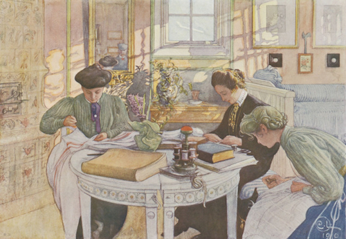 Läsrummet, Carl Larsson 1910