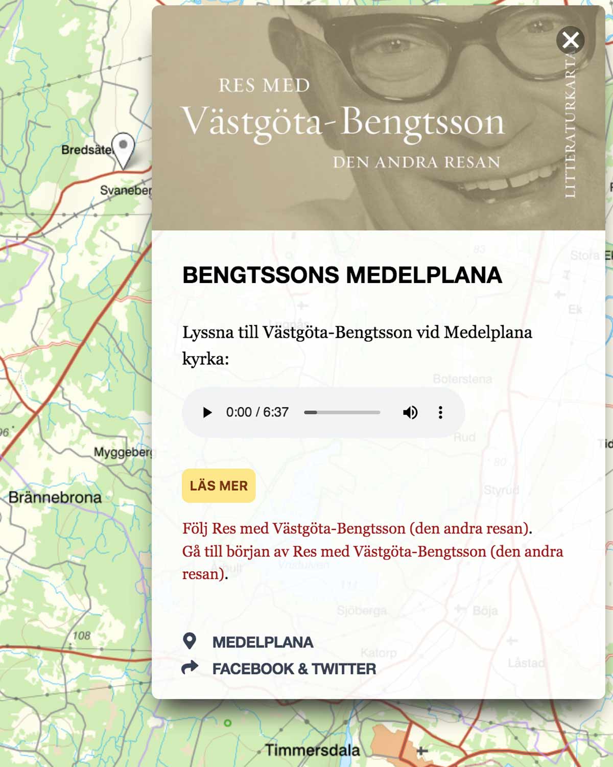 Litteraturkartan: Västgöta-Bengtssons resa