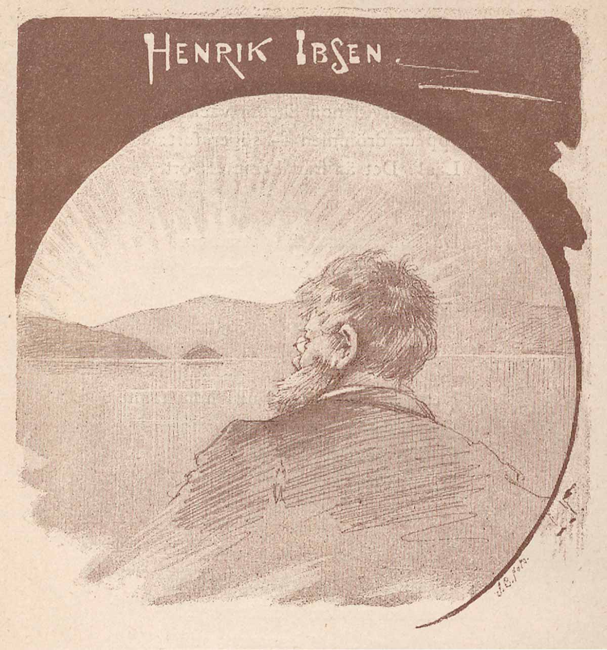 Henrik Ibsen, illustration av Jenny Nyström